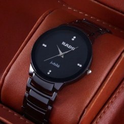 تصویر ساعت مچی مردانه رادو صفحه مشکی دو رنگ مشکی نقره ای 