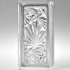 تصویر بلوک شیشه ای کاوه مدل نیمه گل یخ 