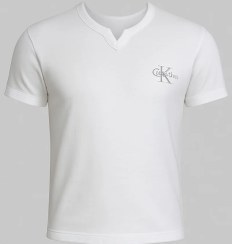 تصویر تیشرت مردانه یقه گرد فانزیپ چاپدار سفید سایز M 