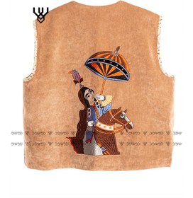 تصویر جلیقه مخمل گلدوزی قاجار 