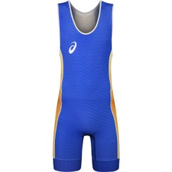 تصویر دوبنده کشتی آسیکس روسی آبی Wrestling singlet rus blue