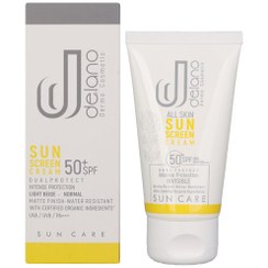 تصویر کرم ضدآفتاب بژ طبیعی مناسب پوست نرمال تا خشک SPF50 دلانو 50 میلی لیتر ا Delano Sun Screen Cream For Normal Skin 50+SPF Delano Sun Screen Cream For Normal Skin 50+SPF