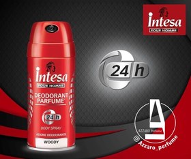 تصویر اسپری بدن مردانه اینتسا مدل woody حجم 150 میل Intesa men's body spray, woody model, volume 150 ml