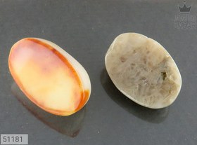 تصویر نگین عقیق باباقوری دو چشم کد 51181 