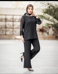 تصویر شومیز شلوار مجلسی کرپ 