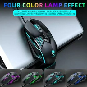 تصویر ماوس گیمینگ G560 تی ولف 6 دکمه 6 بعدی 4 رنگ نوری موس گیم t-wolf Gaming mouse silent g560 twolf 7d