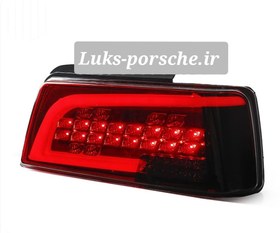 تصویر چراغ عقب اسپرت پژو 405 مدل پاسات قرمز دودی(همراه با چسب آب بندی) Peugeot 405 Sport Taillight Model Passat