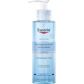 تصویر ژل شستشو و پاک کننده آرایش هیالورونیک اسید اوسرین Eucerin Eucerin Hydrating Cleansing Gel Sensetive Skin