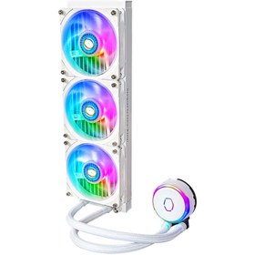 تصویر خنک کننده مایع پردازنده کولرمستر مدل MASTERLIQUID PL360 FLUX WHITE EDITION CoolerMaster MASTERLIQUID PL360 FLUX WHITE EDITION Liquid CPU Cooler