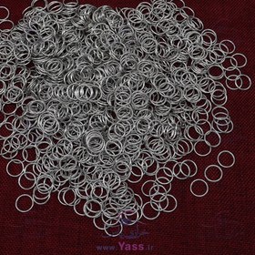 تصویر حلقه اتصال فلزی نقره ای بند رکاب ( 10 عددی ) 