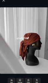 تصویر مینی اسکارف قهوه ای ترندی 