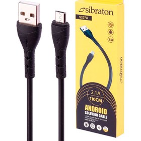 تصویر کابل میکرو یو اس بی Sibraton S207A 2.1A 1.1m Sibraton S207A 2.1A 1.1m MicroUSB Cable