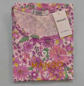 تصویر تیشرت زنانه نخی منگو طرح دار بنگلادشی - ایکس لارج XL / ۱۵۵۰۰۰ T-shirt Mango