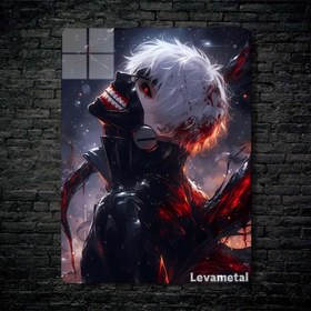 تصویر متال پوستر کن کانکی Ken Kaneki از انیمه توکیو غول Tokyo Ghoul با کد A-201 