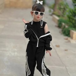 تصویر ست لباس سه تیکه هانا مشکی سایز ۴۰-۴۵-۵۰ - مشکی / 45 