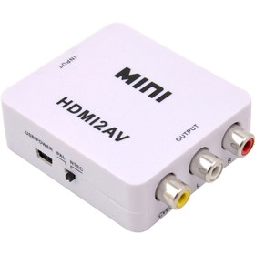 تصویر مبدل تصویر مینی مدل HDMI به AV ا Mini HDMI To AV-RCA Convertor Mini HDMI To AV-RCA Convertor