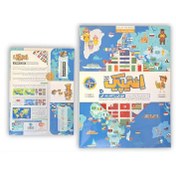 تصویر نقشه جهان استیپیک با پرچم ها کد 724627 