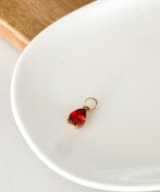 تصویر آویز پایه جواهر قرمز اشک 