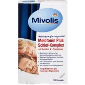 تصویر قرص خواب آور ملاتونین پلاس میولیس 32 عددی (Mivolis Melatonin Plus Schlaf-Komplex) 