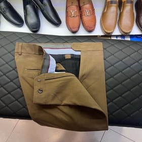 تصویر شلوار پارچه ای مردانه بزیاق ترک سایز ۳۶ و ۳۸ رنگ طوسی و مشکی 