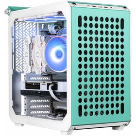 تصویر کیس کامپیوتر کولرمستر مدل QUBE 500 Macaron Mini Tower سفید Cooler Master QUBE 500 Macaron Mini Tower White Computer Case