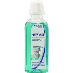 تصویر دهان شویه بنزیلاژین بنزیدامین 0.15% اکسیر 250 میلی لیتر Exir Benzylagin Mouthwash 250ml