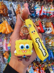 تصویر جاکلیدی باب اسفنجی کد 1 spongebob silicone keychain