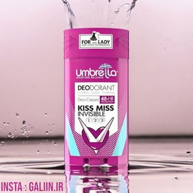 تصویر استیک ضد تعریق زنانه مدل Kiss Miss حجم 90 میلی لیتر آمبرلا Umbrella Kiss Miss Deodorant 90 ml