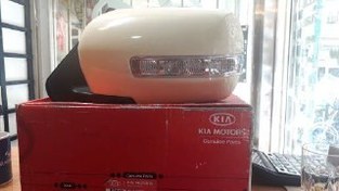 تصویر آینه بغل کامل کیا موهاوی اصلی فابریک جینیون پارت سمت چپ با راهنما پشت آینه 87610 2J221 