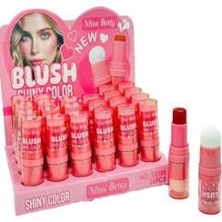 تصویر رژگونه استیکی 5186 مدل پد دار Miss Betty 