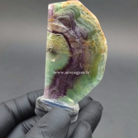 تصویر اسلایس سنگ فلوریت رنگین کمان ایران (کدA500) 
