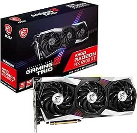 تصویر کارت گرافیک MSI Radeon RX 6900 XT Gaming Z Trio 16GB GDDR6، 5120 واحد هسته، بوست تا 2425 مگاهرتز، PCI Express Gen 4، گذرگاه 256 بیت، 16 گیگابیت بر ثانیه، PSU 850 وات، HDMI، پورت نمایشگر - مشکی - ارسال 20 روز کاری MSI Radeon RX 6900 XT Gaming Z Trio 16GB GDDR6 Graphics Card, 5120 Unit Cores, Boost Up to 2425 MHz, PCI Express Gen 4, 256 Bit Bus, 16 Gbps, 850W PSU, HDMI, Displayport - Black