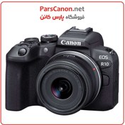 تصویر دوربین عکاسی بدون آینه کانن EOS R10 با لنز ۱۸-۴۵mm رزولوشن ۲۴ مگاپیکسل UHD 