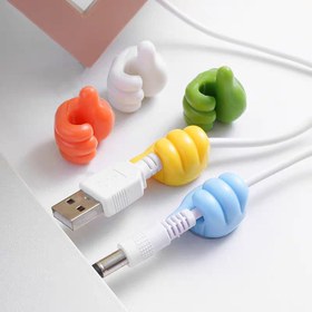 تصویر نگهدارنده کابل رومیزی و دیواری طرح Like Cord Holder Cable Clips Nightstand Desk Wall Management Wire Organizer