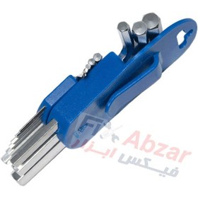 تصویر آچار آلن دسته کوتاه 9 عددی لیکوتا مدل 2HW10091DPM LICOTA 9 PCS SHORT TYPE HEX KEY WRENCH SET MODEL 2HW10091DPM