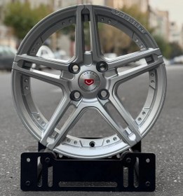 تصویر رینگ اسپرت سایز ۱۴ (۱۰۸×۴) ۰۵۲ نقره‌ای طرح بنز Sport wheel size 14" (4×108) 052 Silver