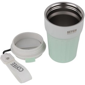 تصویر تراول ماگ دو رنگ مدل SEYGM گنجایش 400ml کد 1207 SEYGM model two-color travel mug