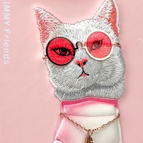 تصویر کاور Nimmy طرح Pink Cat گوشی iPhone 14ProMax 