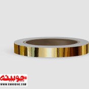 تصویر نوار طلایی براق پشت چسب دار PVC (عرض ۱ سانتیمتر) 