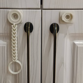 تصویر قفل کابینت سازا مدل زنجیر بسته ۴عددی 
