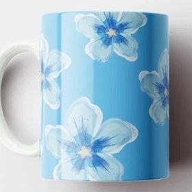 تصویر ماگ سرامیکی طرح گل کیوت و فانتزی کد476 