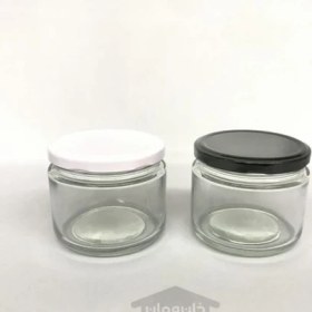 تصویر بطری درب دار شیشه ای 200 میلی لیتر کوچک Glass container monotone lid S 200 ml