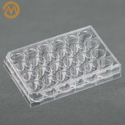 تصویر پلیت کشت سلول یکبار مصرف استریل چسبنده - 24 خانه 