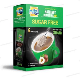 تصویر کافی میکس 4 در 1 فندقی رژیمی پریمیوم نی تل بسته 6 عددی 