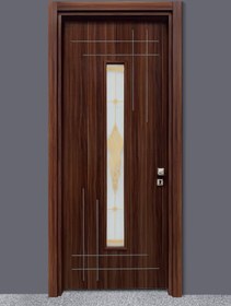 تصویر درب پلی وود قاب شیشه 105 