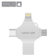 تصویر فلش درایو ۴ در ۱ گرین لاین Green Lion 4-in-1 USB Flash Drive 256GB 