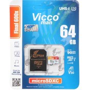 تصویر Vicco man Final 600X microSDXC.adapter UHS.I U3 Class 10-90MB.s - 64GB.GRM 