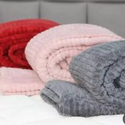 تصویر پتو دو نفره گلبافت پلیسه کرکره ای 