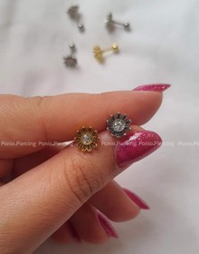 تصویر پیرسینگ گوش flower 