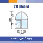 تصویر پنجره دوجداره گنبدی تک حالته 